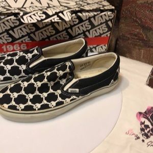 Vans classic slip ons, aged to pure individualism